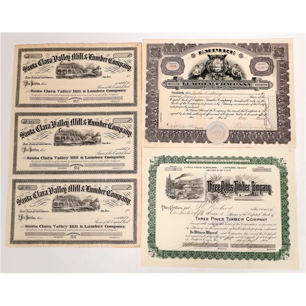 Lumber Company Stock Certificates (3)    [139470]