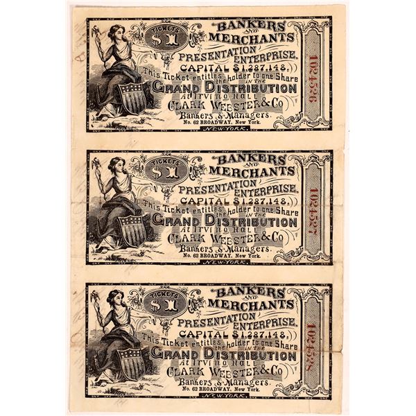 Unusual Clark Webster Stock Tickets, 3    [167779]