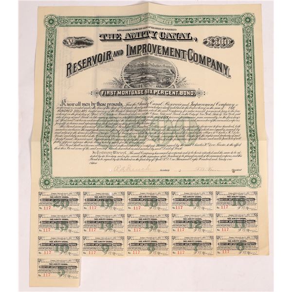 Bond Certificate Signed by Charles Dow, 1891    [158037]