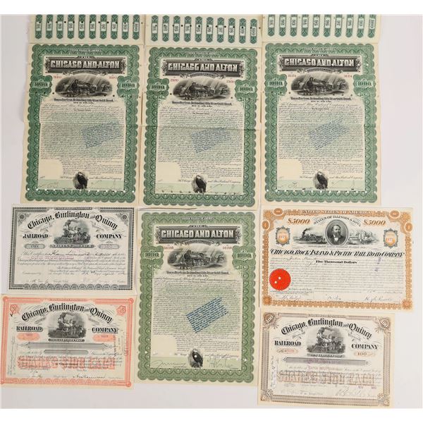 Chicago Railroads Stock & Bond Group  1880-1901  [155838]