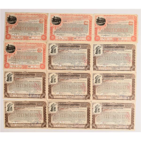 Baltimore & Ohio Railroad Company Stocks (12)  1899  [155818]