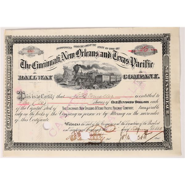 Cincinnati, New Orleans and Texas Pacific Railway Stock    [175585]