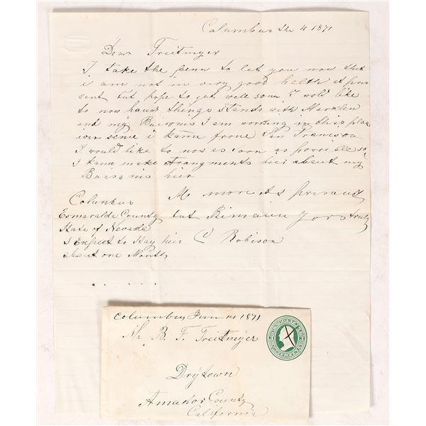 Esmeralda to Amador County Correspondence  1871  [172970]