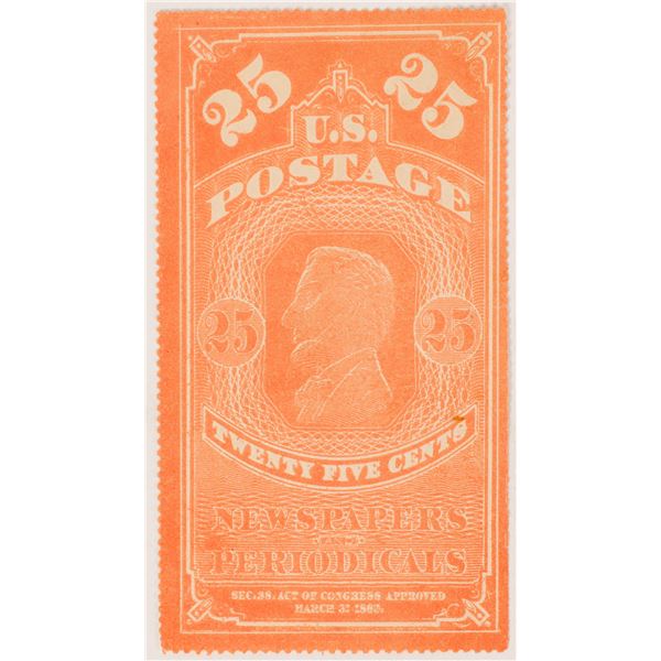 U.S. Stamp: 25c Newspaper Scott #PR3  1882  [171375]