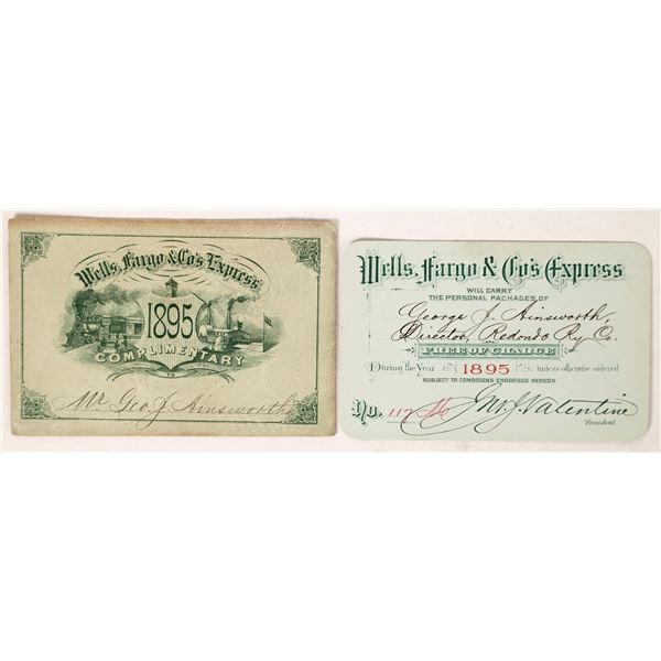 Wells, Fargo & Co's Express Railroad Pass  1895  [171098]