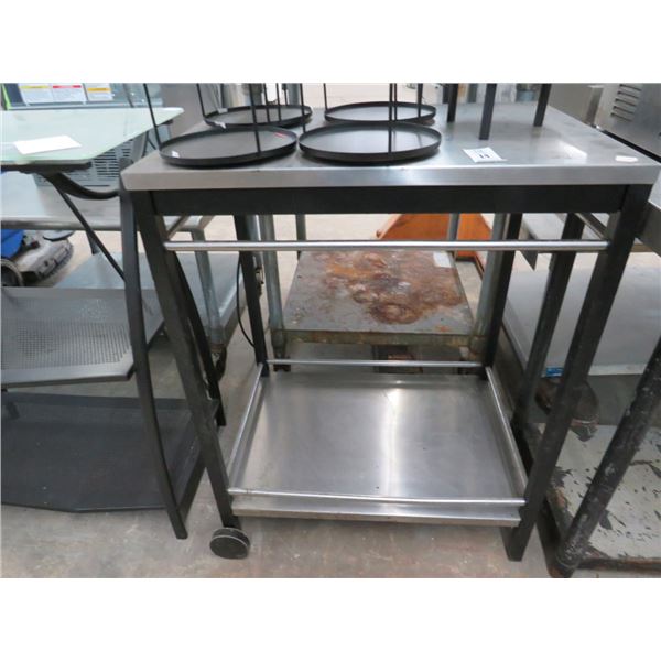 S/S 2 Tier Rolling Table - Small