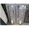 Image 1 : Decorator Mirror, Candle Holders - Pair