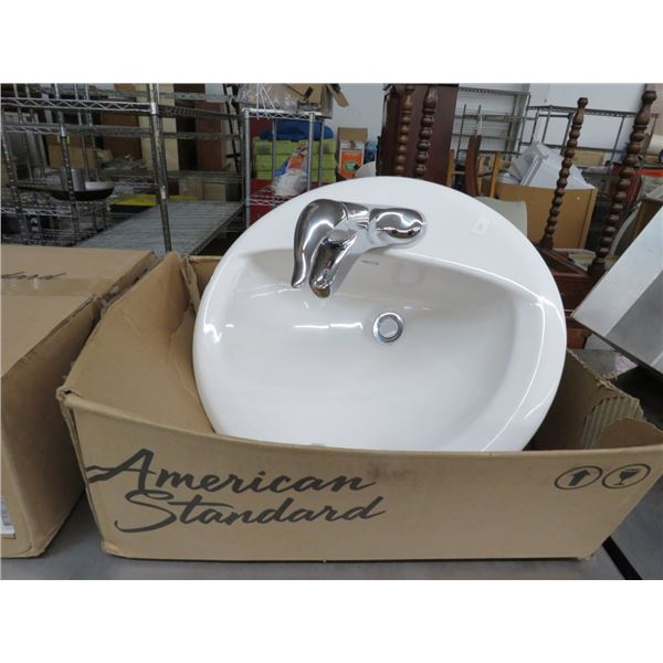 2-American Standard Vanity Oval Sink - One Damaged - 2 X $