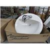 Image 1 : 2-American Standard Vanity Oval Sink - One Damaged - 2 X $