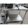 Image 1 : S/S 30 x 36 Rolling Table w/Lip and Undershelf