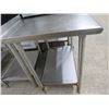 Image 3 : 24 x 36  S/S Table w/Lip and Undershelf