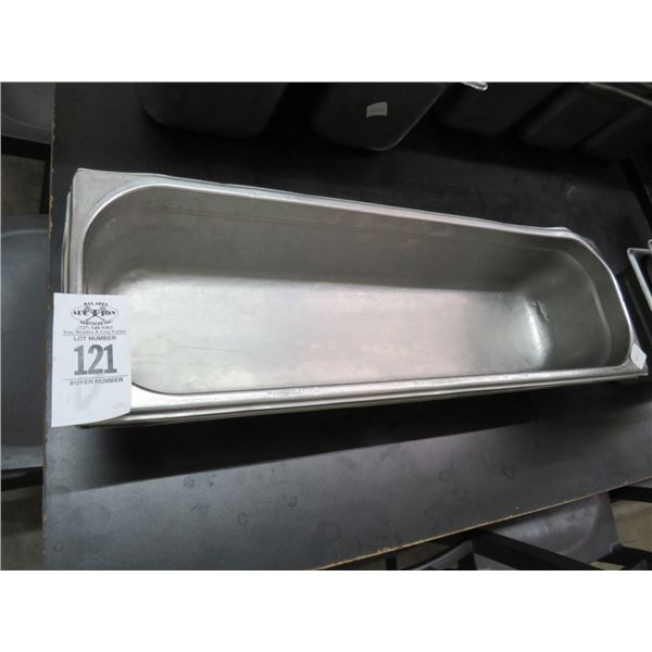 2-S/S Elongated Half Size x 4" Insert Pans - 2 X $