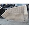 Image 1 : Tan Velvet Loveseat