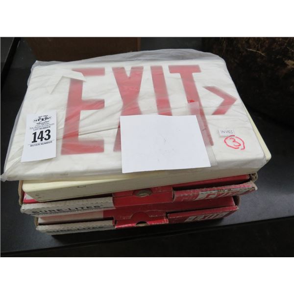 3-Lighted Exit Sign - 3 X $