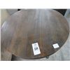 Image 2 : 2-Oak Round Lounge Table w/Ornate Cast Base - 2 X $