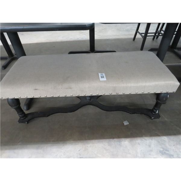 Mocha/Beige Cloth Padded Bench