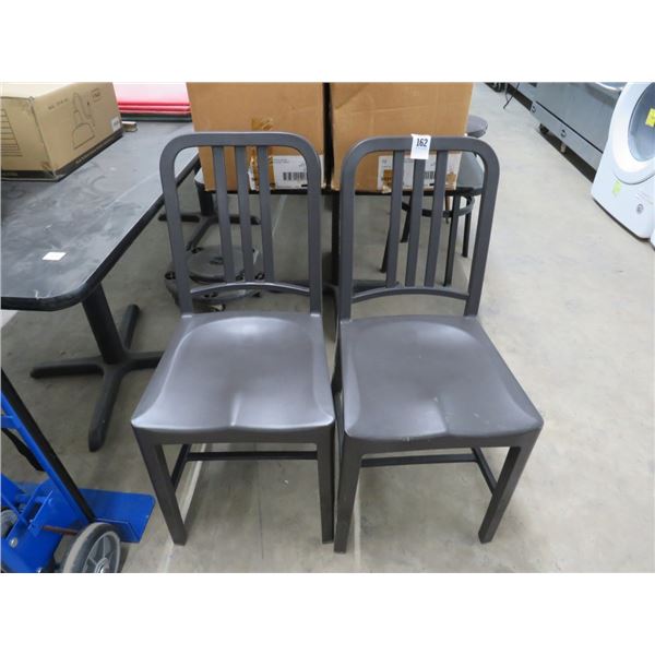 20-Mocha Molded Slat Back Dining Chairs - 20 X $