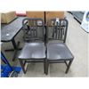 Image 1 : 20-Mocha Molded Slat Back Dining Chairs - 20 X $