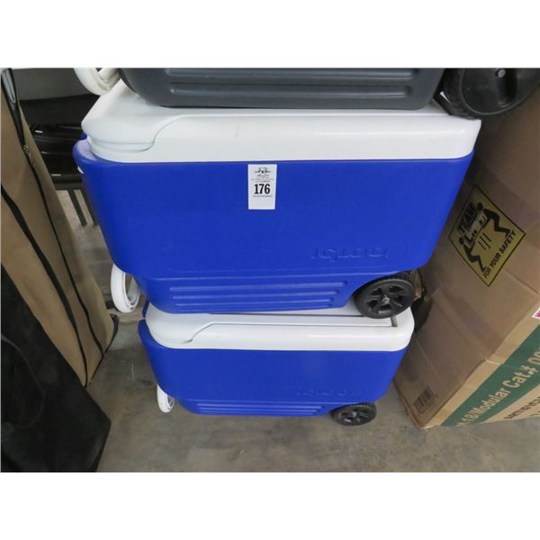 2-Igloo Rolling Cooler - 2 X $