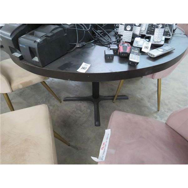 3-Black Round Pedestal Dining Tables - 3 X $