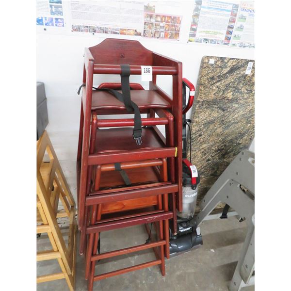 4-Cherry High Chairs - 4 X $