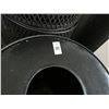 Image 2 : 3-Black Decorator Metal Round Waste Cans - 3 X $