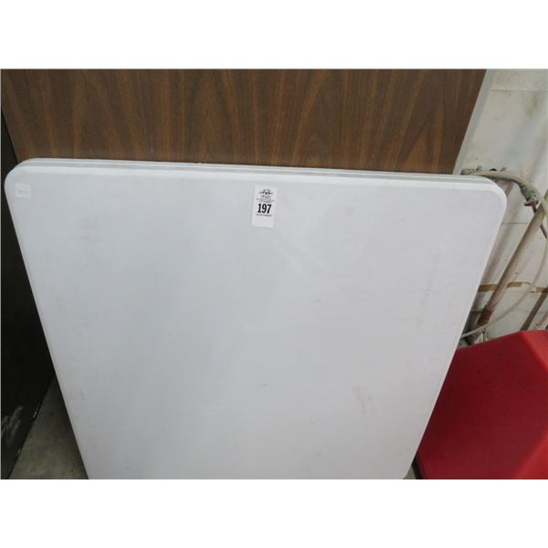 White Plastic Folding Card Table