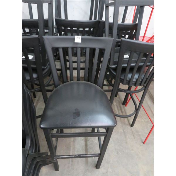 11-Black Padded Bar Stools - 11 X $