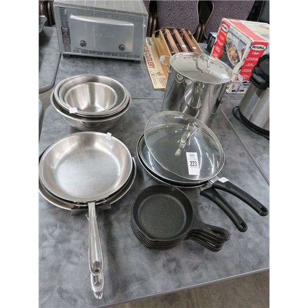 Mixing Bowls, Fry Pans, Stockpot, Skillets