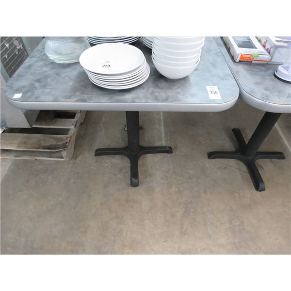 16-Grey Mica 4 Top Pedestal Dining Tables - 16 X $