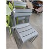 Image 1 : 28-Grey Alum. Stackable Patio Dining Chairs - 28 X $