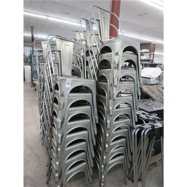 58-Contemporary Metal Parlor Style Dining Chairs - 58 X $