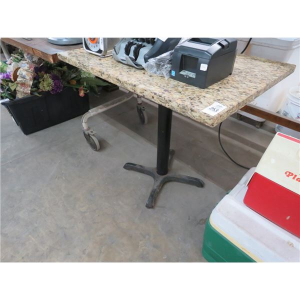 Granite Pedestal Dining Table