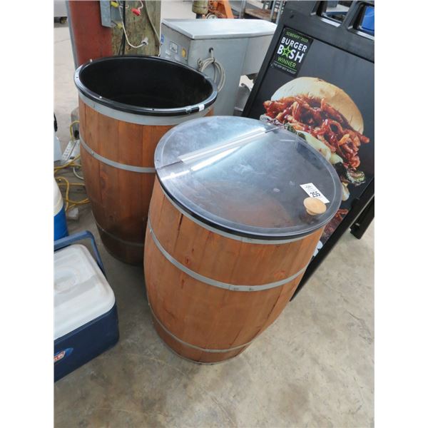 2-Whiskey Barrel Style Merchandisers - 2 X $