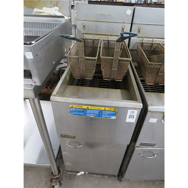 2-Pitco Gas Rolling Deep Fryer - 2 X $