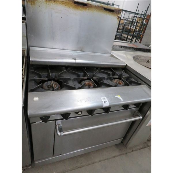 S/S Gas 6 Burner Rane/Oven