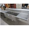 Image 1 : S/S 7' 3 Comp Sink w/Drainboards