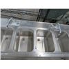 Image 2 : S/S 6'  4 Comp Bar Sink w/Drainboards