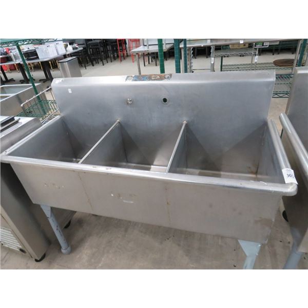 2-S/S 4'  3 Comp Pot Sink - 2 X $