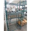 Image 1 : Metro 3'  4 Shelf Green Coated Cart