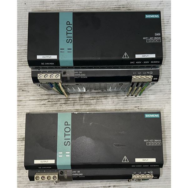 (2) Siemens #6EP1437-3BA00 Power Supplies