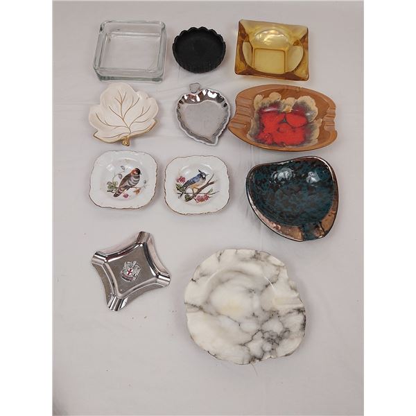 Assortment of Decorative Ashtrays