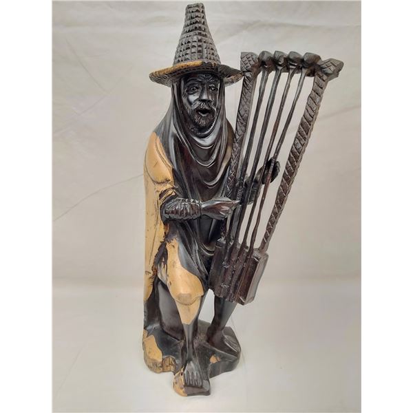 Carved Wooden Musical Figure