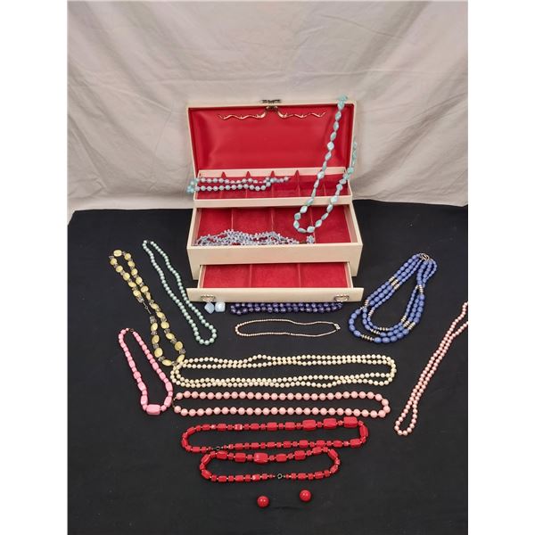 Beaded Costume Jewelry with Box