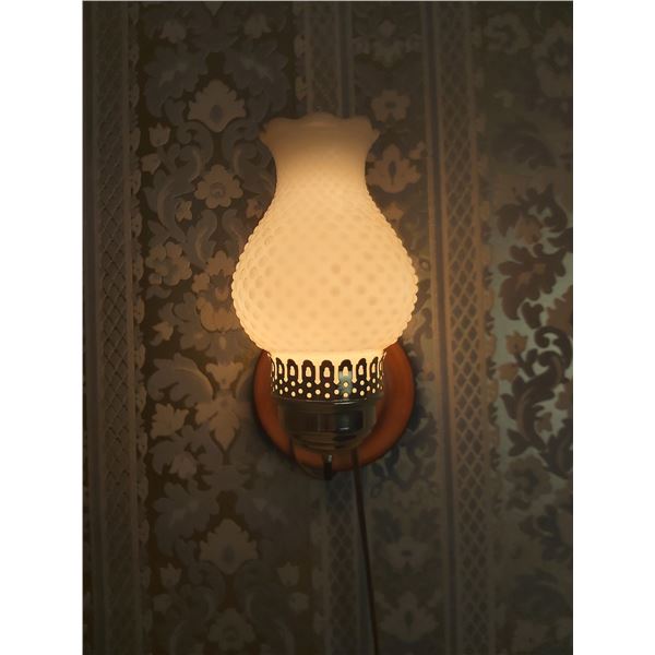 Wall Lamp with Milk Glass Shade