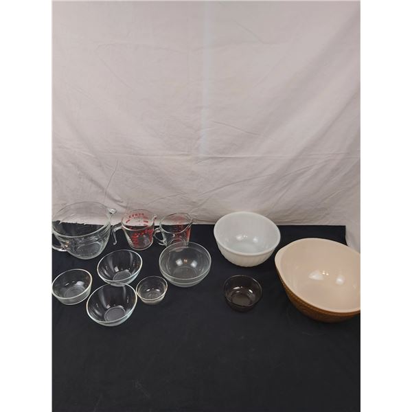 Assortment of Mixing Bowls and Measuring Cups