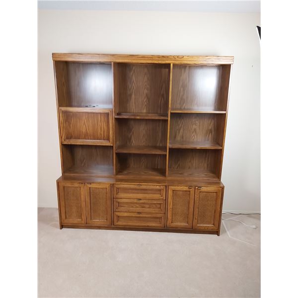 Mid-Century Wall Unit with Storage and Bar