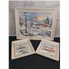 Image 1 : 3 Winter Scene Paintings