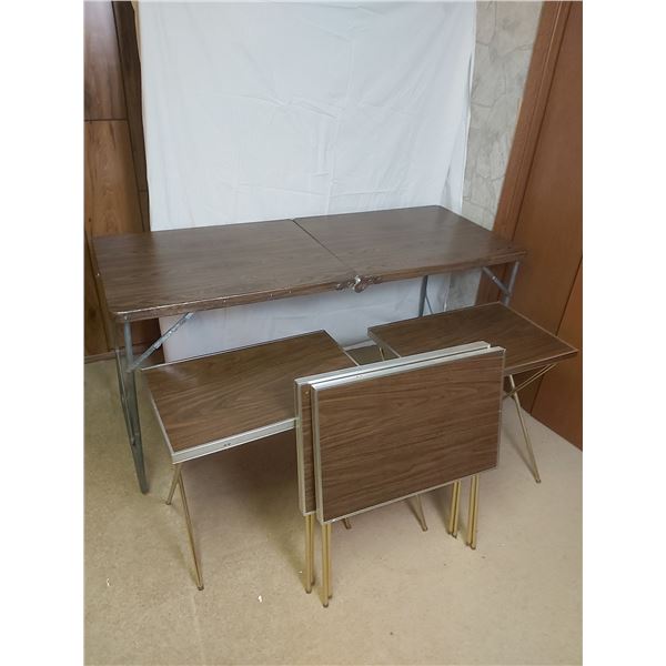 TV Dinner Trays and Folding Table