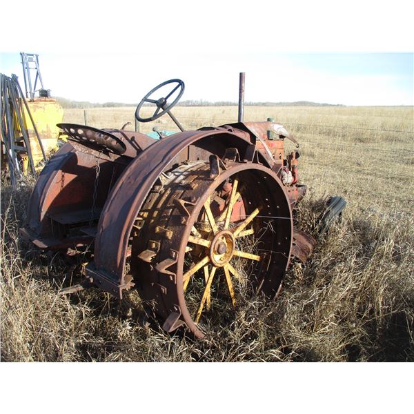 Massey Harris Pacemaker Tractor, Seized, Gas, On Steel Wheels